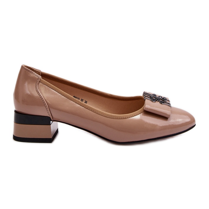 Vinceza Salón de charol beige Ilvanna