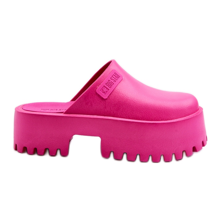Chanclas de mujer con suela maciza Big Star NN274019 Fucsia rosado