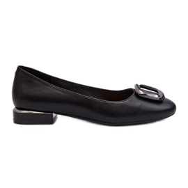 Sergio Leone BL203 Bailarinas Hebilla Negra negro