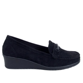 Mocasines cuña indio negro