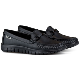Mocasines de mujer negros cómodos y suaves