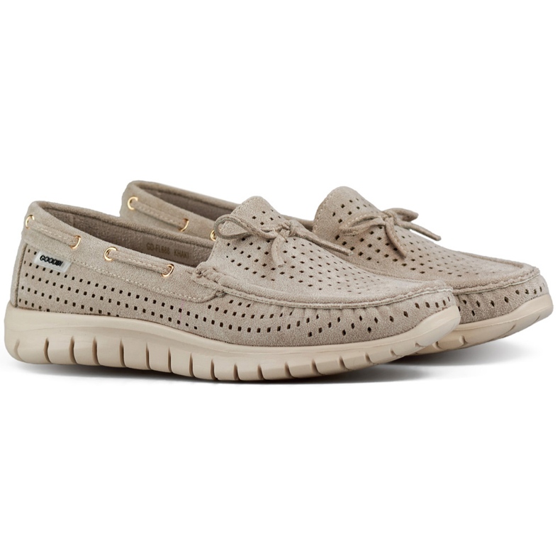 Mocasines mujer beige calados, mocasines mujer cómodos, cómodos