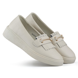 Zapatos mujer piel beige