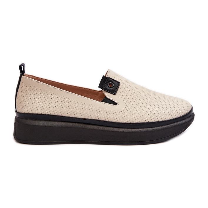 Vinceza Alpargatas Mujer Piel Plataforma Beige Tigera