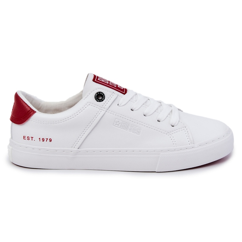 Zapatillas Hombre Ecopiel Big Star JJ174106 Blanco y Rojo