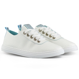 Zapatillas blancas caladas, zapatillas deportivas caladas de mujer. blanco