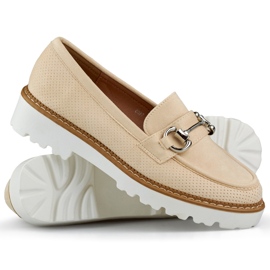 Zapatos plataforma mujer beige