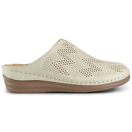 Chanclas sanitarias cerradas para mujer. beige