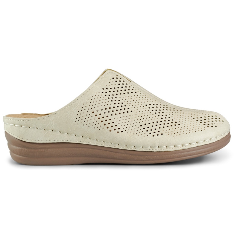 Chanclas sanitarias cerradas para mujer. beige