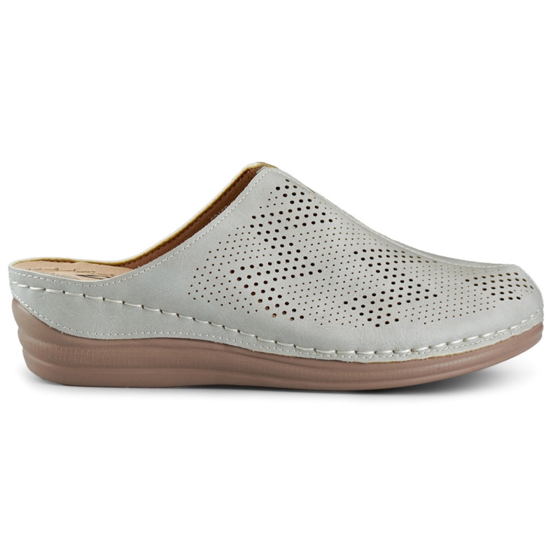 Chanclas sanitarias cerradas para mujer. gris