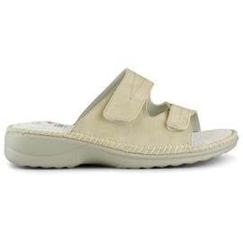 Chanclas mujer con velcro, chanclas cómodas con velcro beige