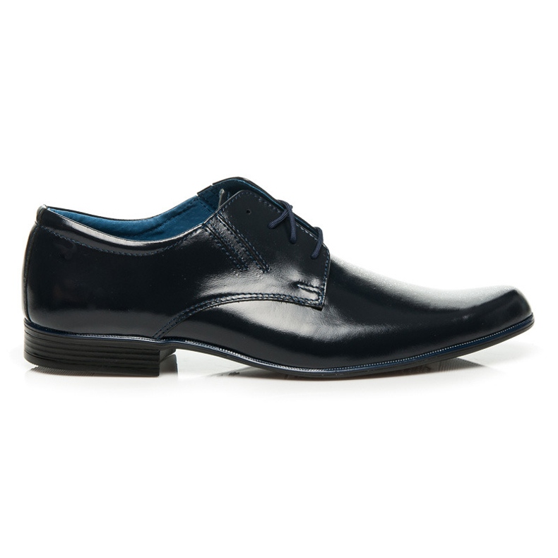 Lucca Botas bajas de cuero formal azul