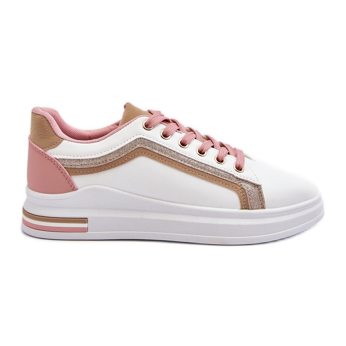 Zapatillas De Mujer Beige Con Purpurina Elnami blanco