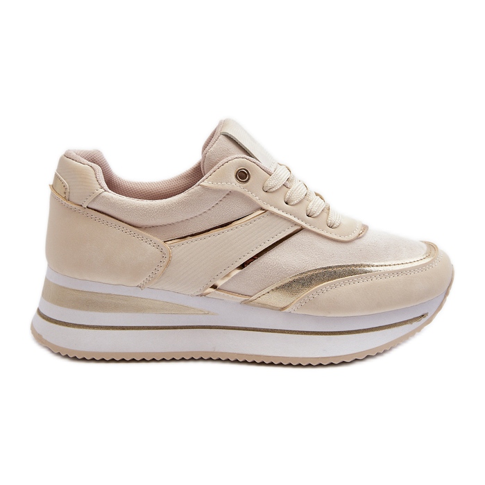Calzado deportivo para mujer, zapatillas deportivas con plataforma, beige Atnarama
