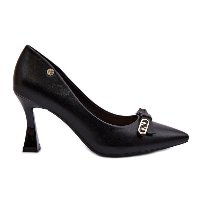 Vinceza Spikes de cuero ecológico Negro Kismetti