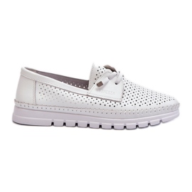 Vinceza Zapatos Mujer Piel Calada, Blanco Darnissa