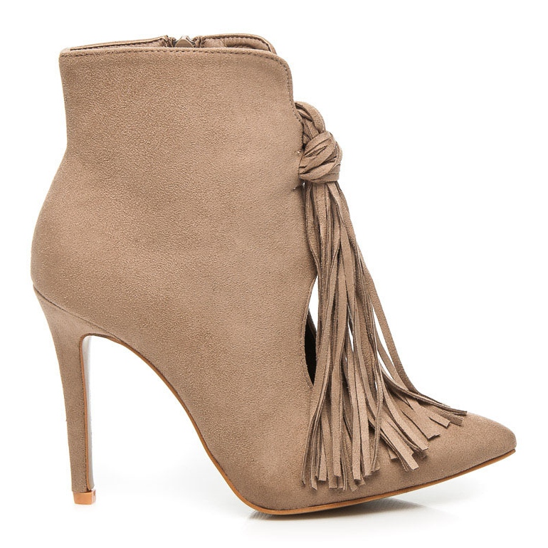 Comer Botas de moda con flecos marrón Comer Botas de moda con flecos marrón