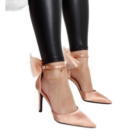 Tacones rosa claro con lazo de Ilaysa. rosado Tacones rosa claro con lazo de Ilaysa. rosado