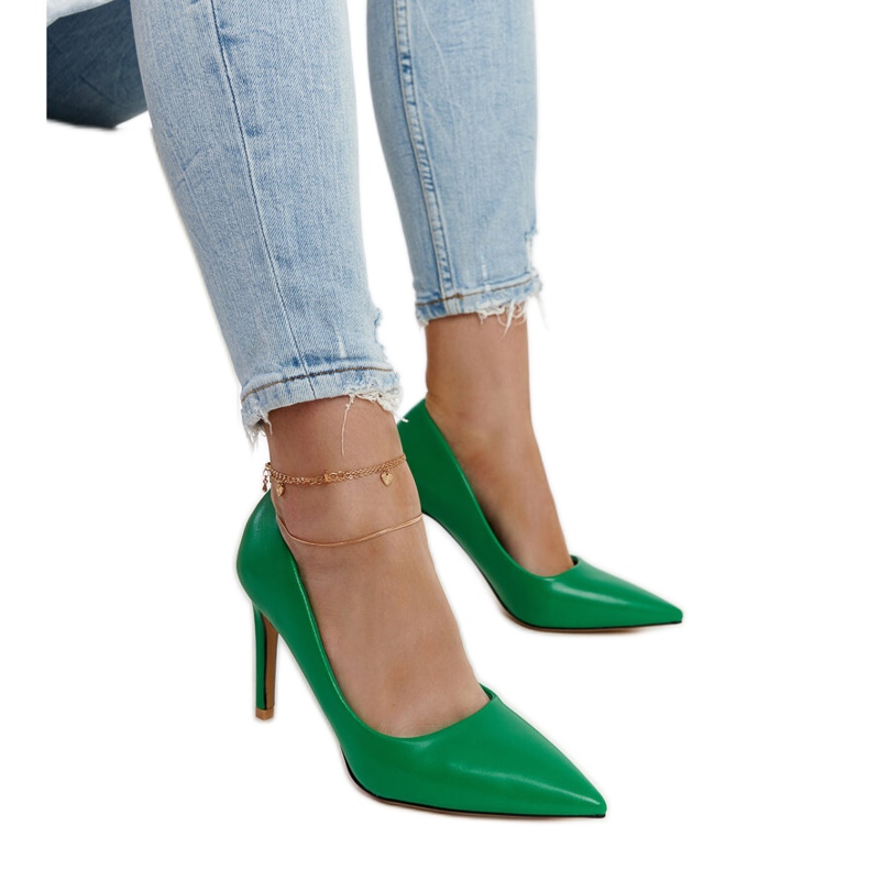 Tacones altos clásicos Yassira verdes