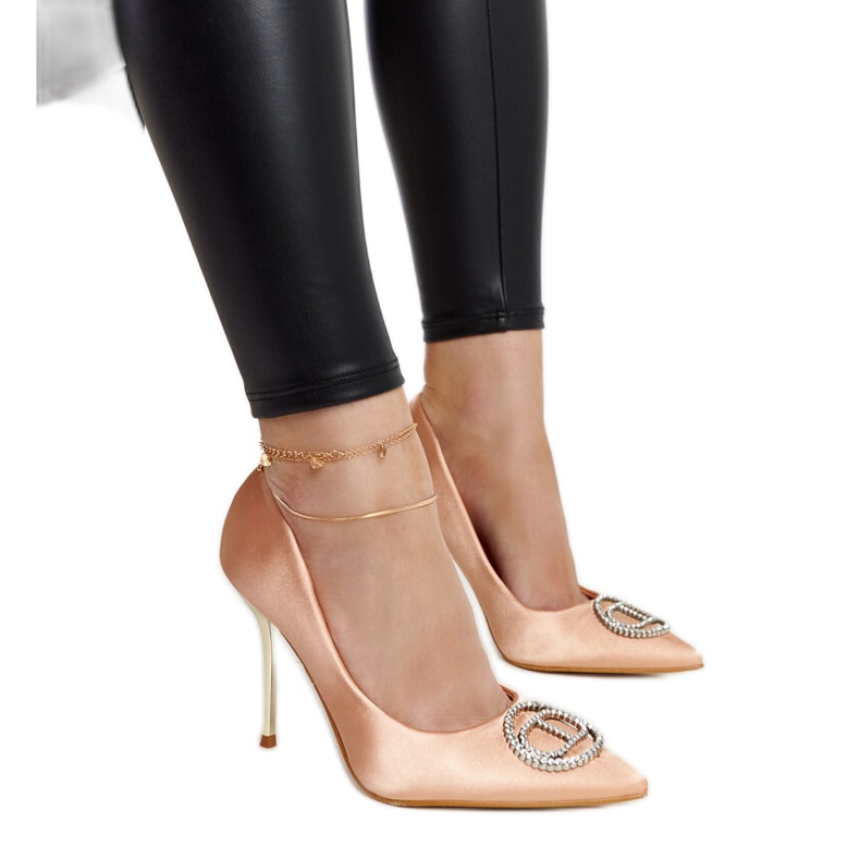 Tacones rosa claro con circonitas Elife rosado