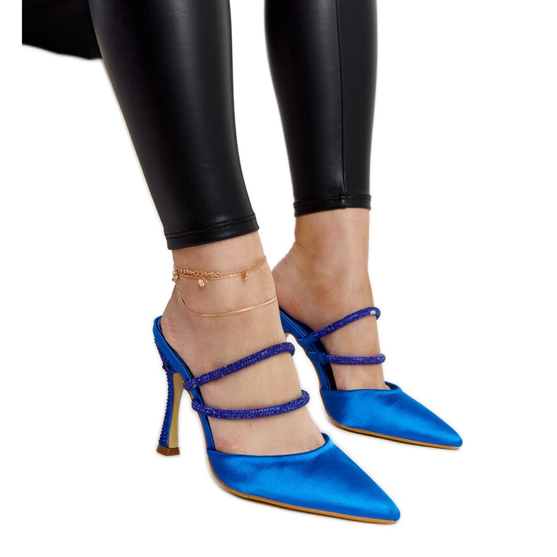 Chanclas de tacón azules de Raffaelina