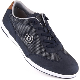 Zapatillas deportivas cómodas sin cordones para hombre, azul marino Bugatti NN153404