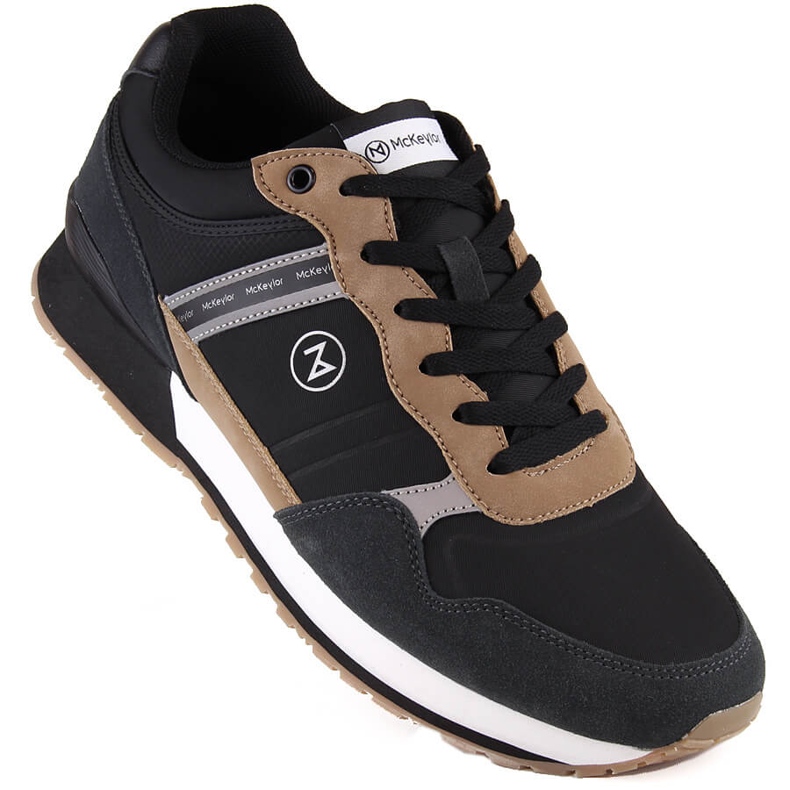 Zapatillas deportivas de hombre McKeylor 74111 piel negra negro