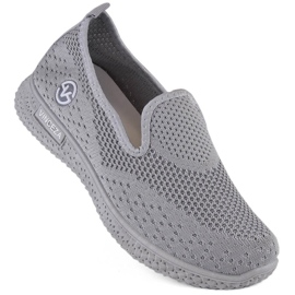 Deportivas slip-on de mujer gris Vinceza 34602