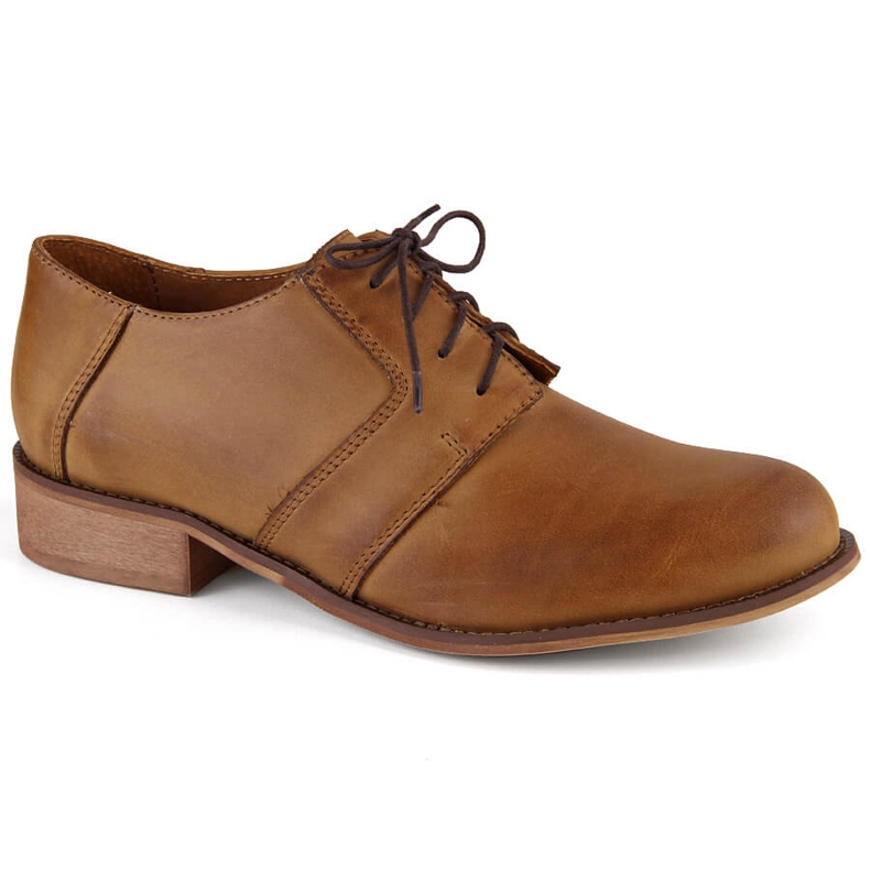 Zapatos con cordones para mujer en piel marrón de Dolce Pietro
