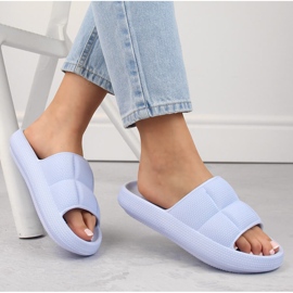 Pantuflas mujer celeste Vinceza 76052 púrpura