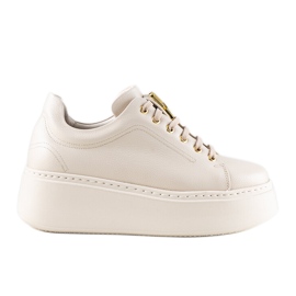 Deportivas Karino de piel beige