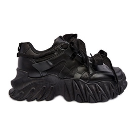 Zapatillas de Mujer con Suela Gruesa Negro Ellerai