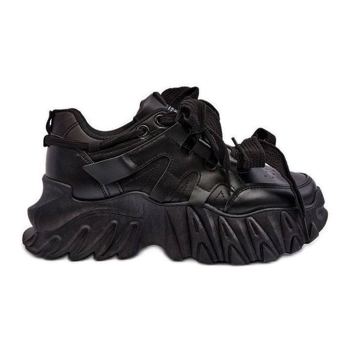 Zapatillas de Mujer con Suela Gruesa Negro Ellerai