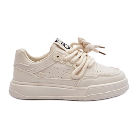 Deportivas Mujer Piel Ecológica Beige Avaalis