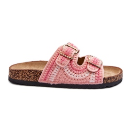 Chanclas de mujer con suela de corcho, Rosa Fannea