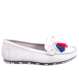 Mocasines Tamla Grey con flecos gris Mocasines Tamla Grey con flecos gris