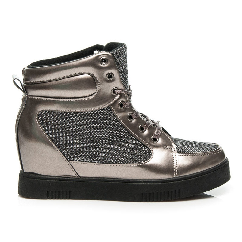 Coura zapatillas con cordones gris