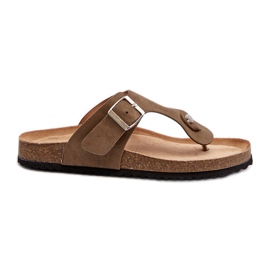 Chanclas de mujer con corcho, verde oscuro, Elina
