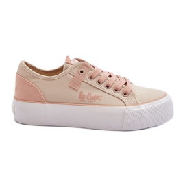 Lee Cooper LCW-24-31-2196 Zapatillas Deportivas de Tela para Mujer, Beige