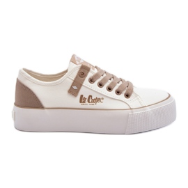 Lee Cooper LCW-24-31-2198 Zapatillas Deportivas de Tela para Mujer, Blanco