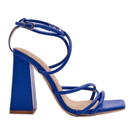 Sandalias De Tacón Alto Azul De Moda Josette Sandalias De Tacón Alto Azul De Moda Josette