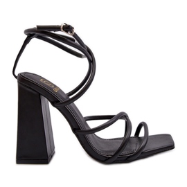 Sandalias de tacón alto Josette negras de moda negro