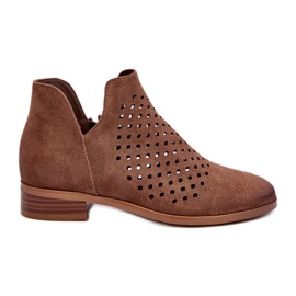 Vinceza Botas Planas Mujer Janetris Bajas Marrón