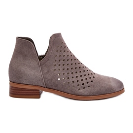 Vinceza Botas Planas Bajas Mujer Gris Janetris