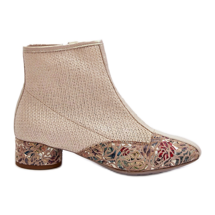 Botas Tacón Trenzado Maciejka 04937-22 Beige Claro