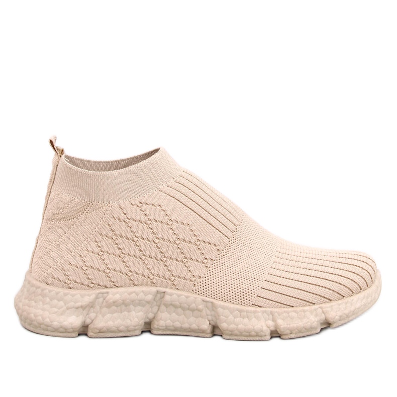 Deportivas dardos calcetín beige