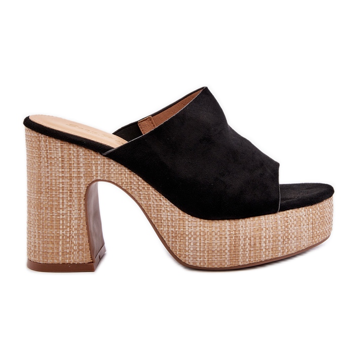 Zapatillas de Mujer con Tacón Alto, Negro, Siobhan