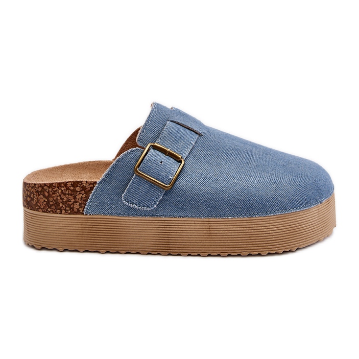 Chanclas Zuecos Mujer Denim Con Plataforma Azul Jorffia Chanclas Zuecos Mujer Denim Con Plataforma Azul Jorffia