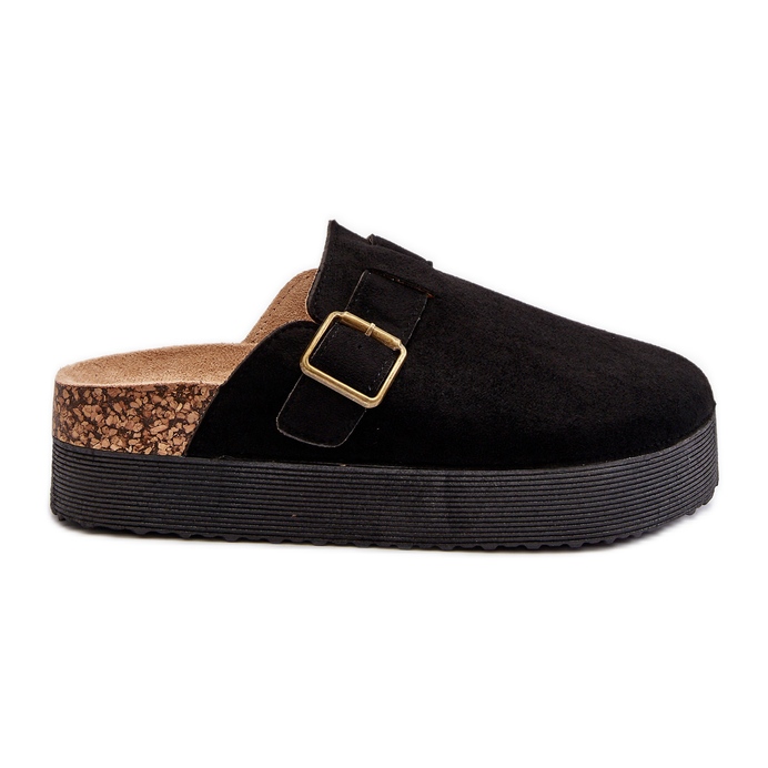 Zuecos con plataforma Jorffia de mujer de color negro
