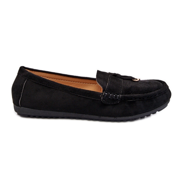 Mocasines Clásicos Mujer Ante Negro Ontala